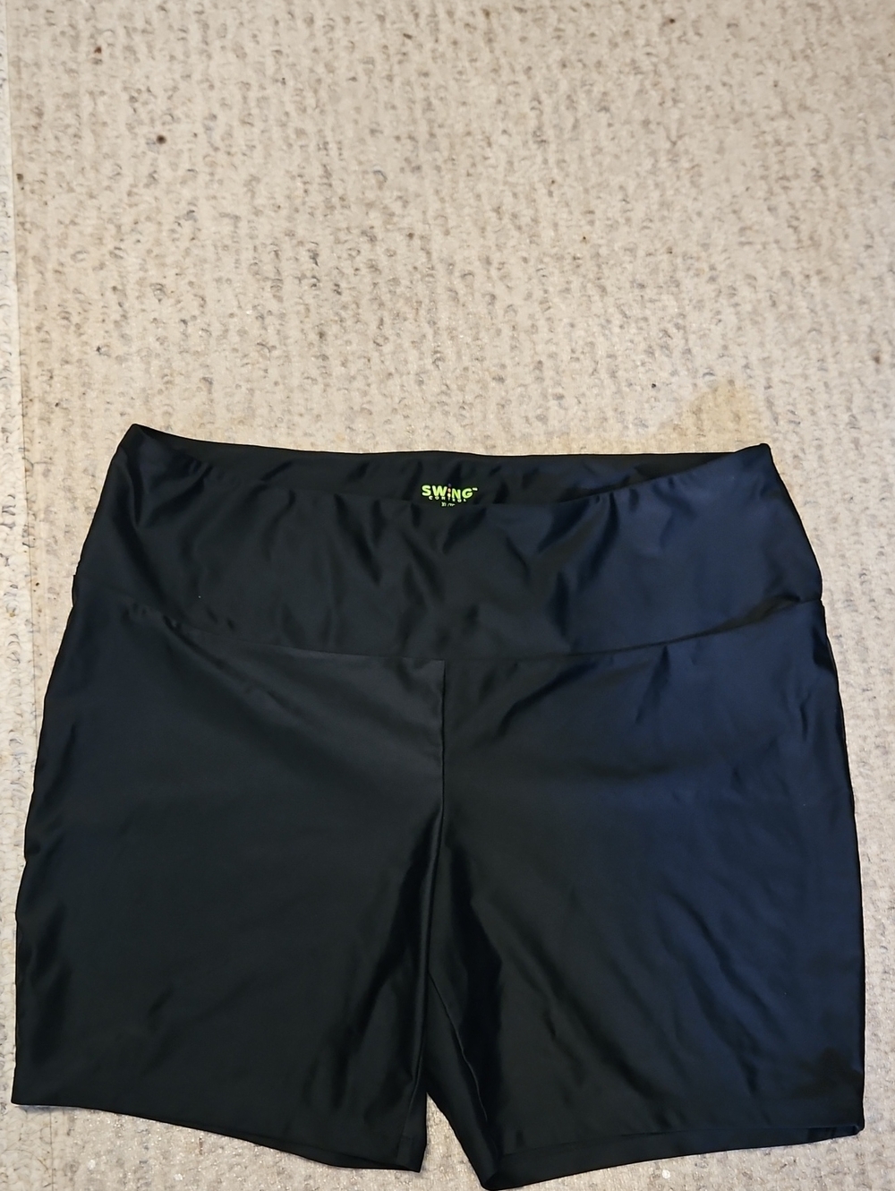 SWING Black Women's Performance Bike Shorts with Wide Waistband